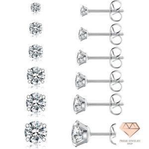 6 Pairs Stud Earrings Set